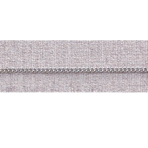 16-18" Adjustable Fine Curb Rhodium Chain