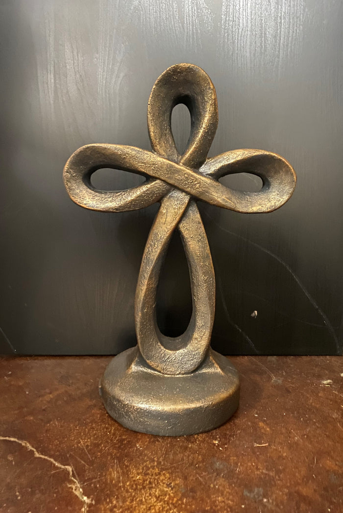 18" Infinity Cross Bronze
