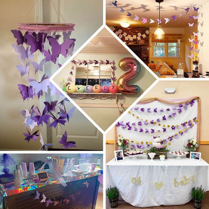 Colorful butterfly decorations for a birthday celebration.
