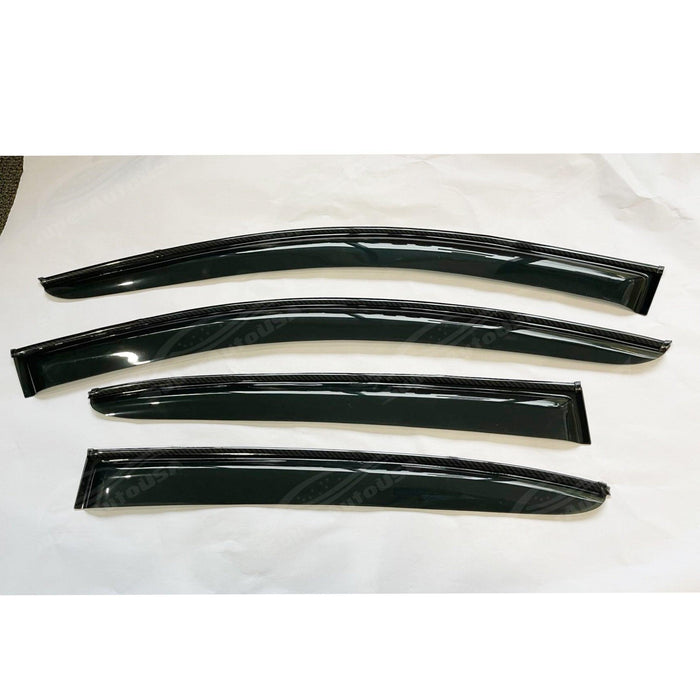 2015-2020 Acura TLX - Window Visor Rear Roof Spoiler Bundle - Carbon Print Trim