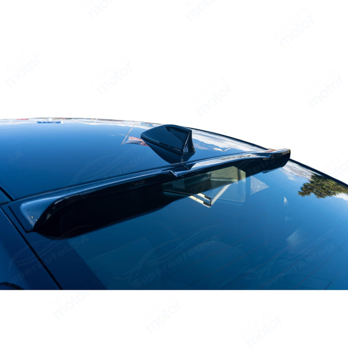 2015-2020 Acura TLX - Window Visor Rear Roof Spoiler Bundle - Carbon Print Trim