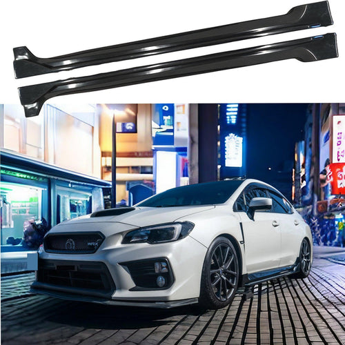 2015-2021 Subaru WRX STI VA - JDM Style Side Skirt Overlay - Gloss Black
