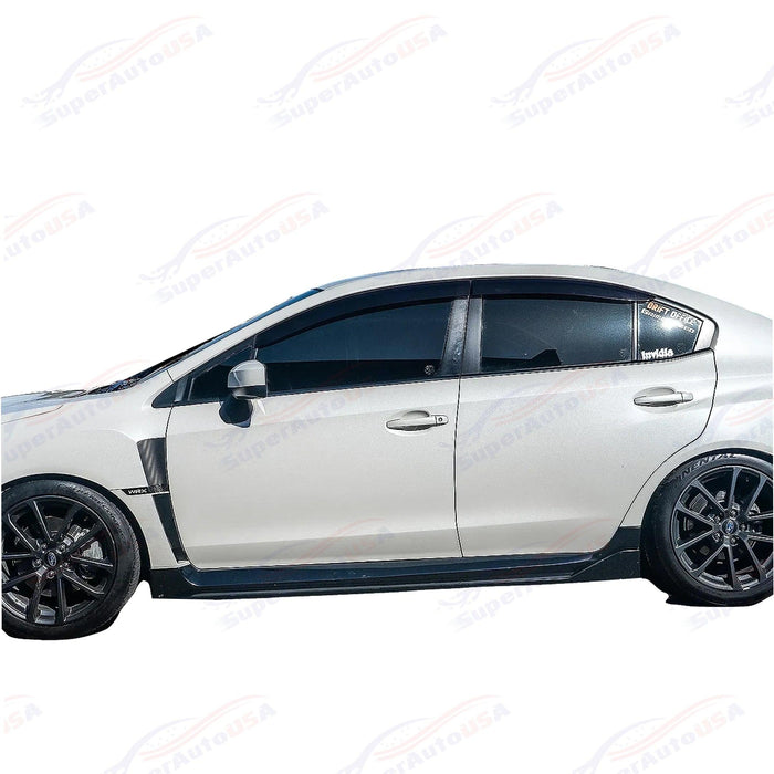 2015-2021 Subaru WRX STI VA - JDM Style Side Skirt Overlay - Gloss Black
