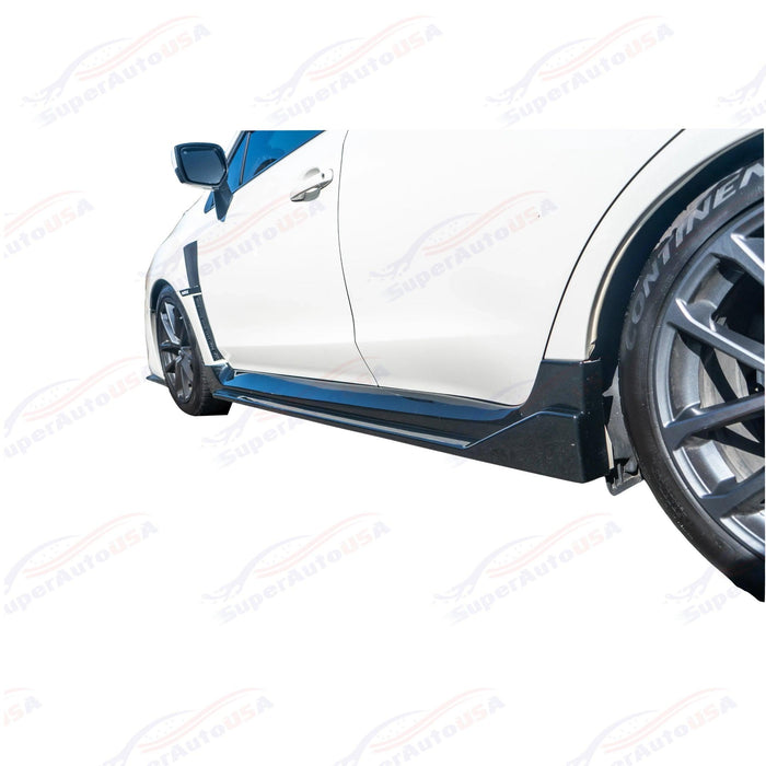 2015-2021 Subaru WRX STI VA - JDM Style Side Skirt Overlay - Gloss Black