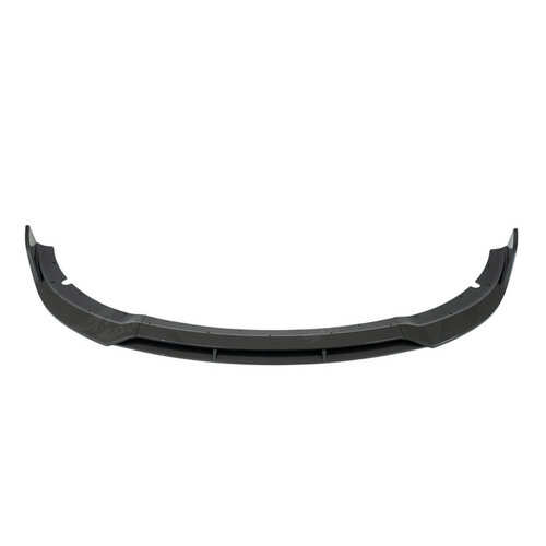 Direct front-facing view of the 4-piece carbon fiber print splitter for 2015-2023 Charger SRT