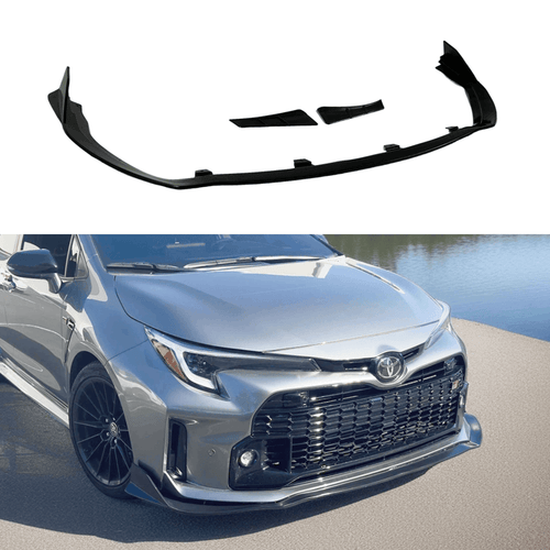 2023-2024 Toyota GR Corolla - GRC Style Front Lip Splitter w/ Corner Aprons - 1 pc PU