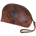 A stylish Accessory Pouch Organizer Hand Bag by Hide & Drink, made from rich full grain leather. This Cosmetic Travel Organizer with Hand Strap for Women is perfect as a Makeup Bag or Classic Handbag. It's hand cut, hand sewn, and artisan crafted in La Antigua Guatemala & Oaxaca Mexico, ensuring durability and timeless appeal.