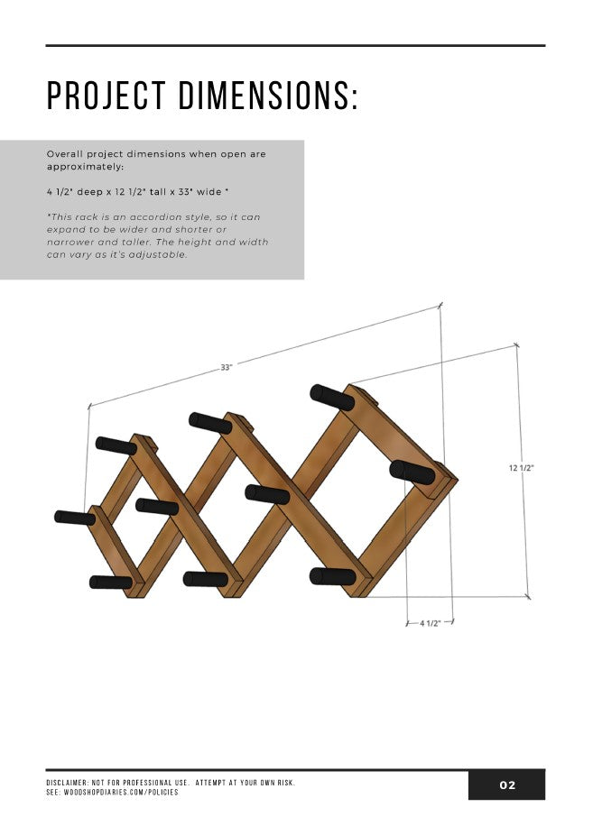 Accordion Coat Rack Plans