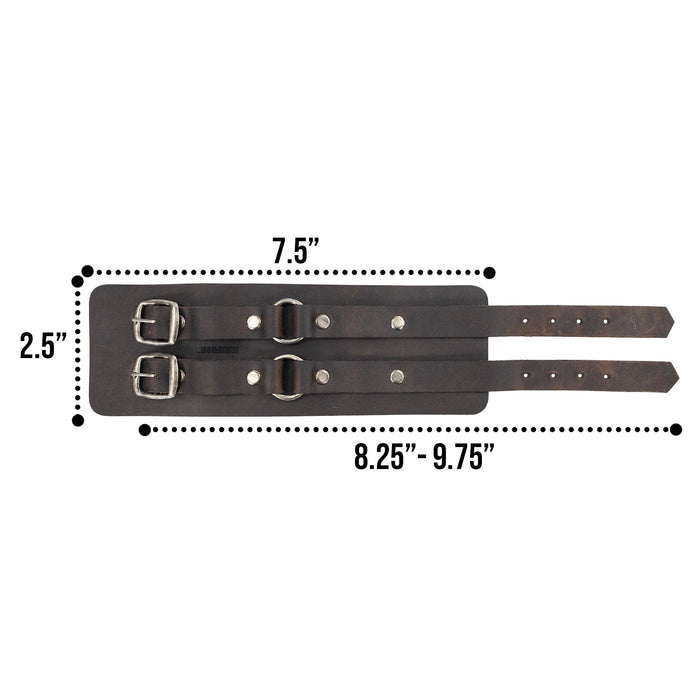 Adjustable 2 Ring Cuff - Stockyard X 'The Leather Store'