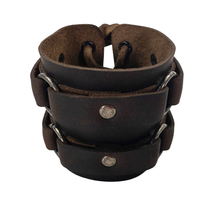Adjustable 4 Ring Cuff - Stockyard X 'The Leather Store'