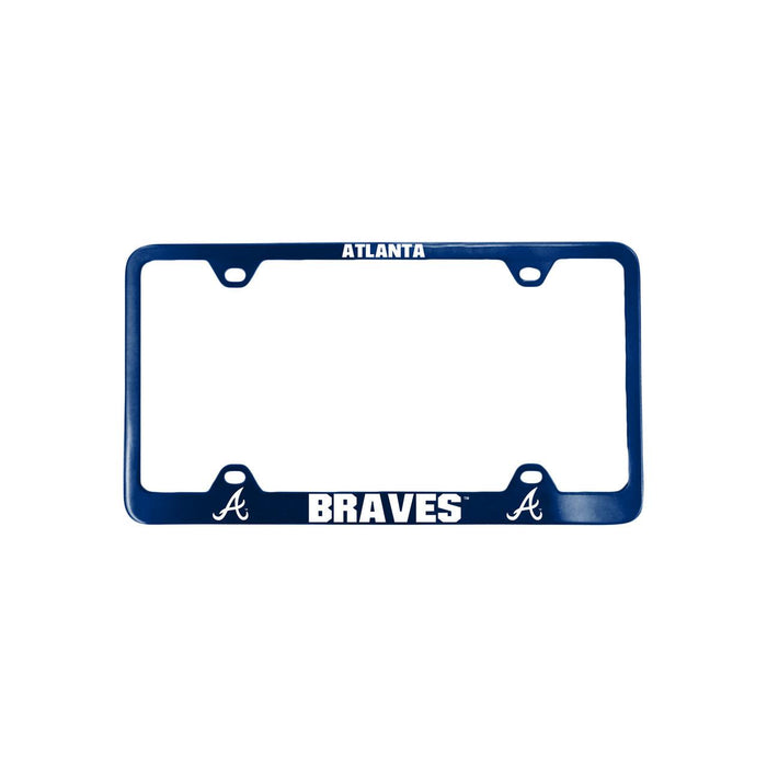 Altanta Braves License Plate Frame Laser Cut Blue - Team Fan Cave