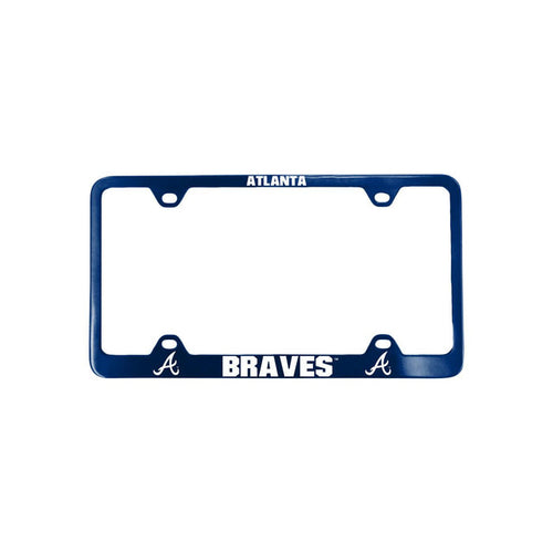Altanta Braves License Plate Frame Laser Cut Blue - Team Fan Cave