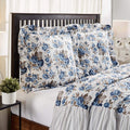 Annie Blue Floral Fabric Euro Sham 26x26 - The Village Country Store