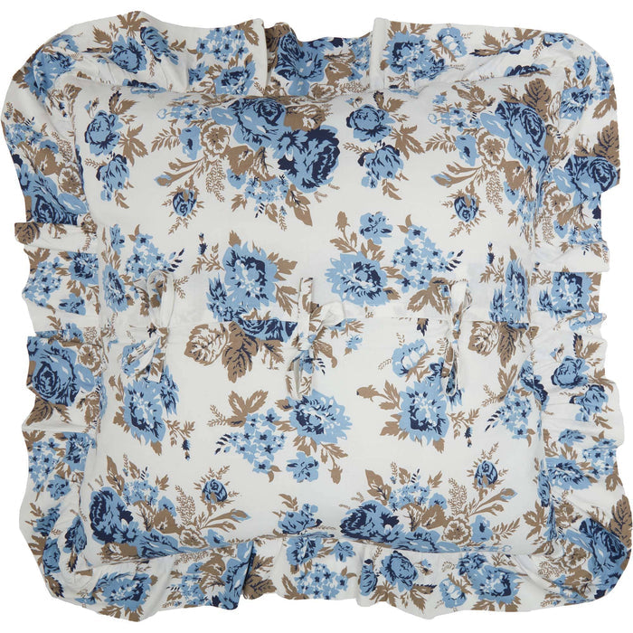 Annie Blue Floral Fabric Euro Sham 26x26 - The Village Country Store