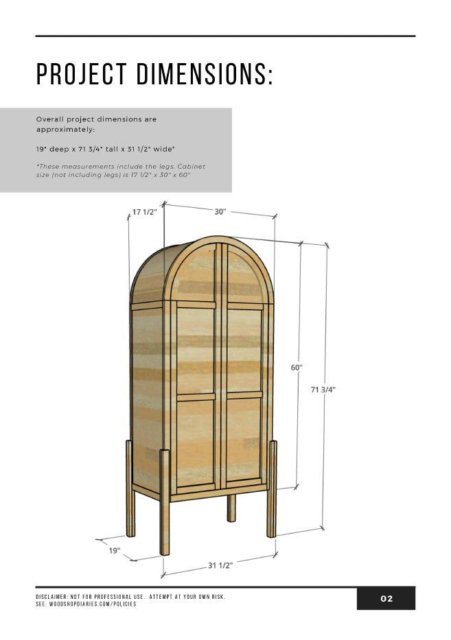 Arched Cabinet Building Plans