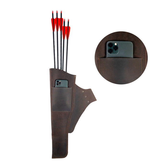 Archery Hip Quiver with Phone Slot - Stockyard X 'The Leather Store'