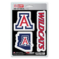 Arizona Wildcats Decal Die Cut Team 3 Pack - Team Fan Cave