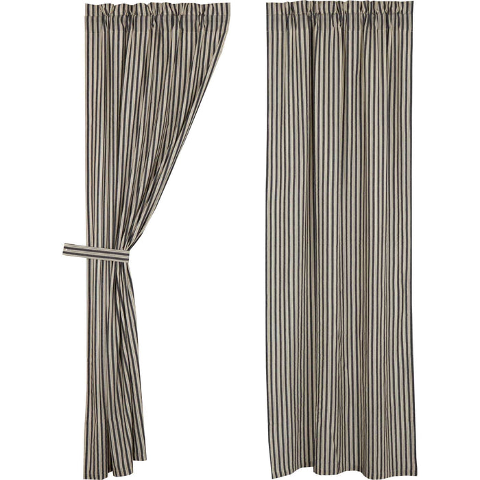 Ashmont Ticking Stripe Panel Set of 2 84x40 - The Village Country Store