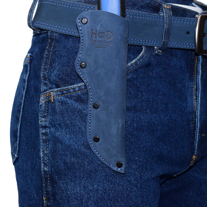 Belt Mora Knife Sheath by Hide & Drink, featuring a classic design with a Thick Sheath for Mora Knife with Belt Loop. This knife sheath is an essential camping accessory crafted from Full Grain Leather.