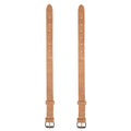 Bicycle Ankle Bands by Hide & Drink, showing two Rustic Bicycle Ankle Bands designed with a classic Brass Metal Buckle. These Adjustable Straps for Legs, made from superior Full Grain Leather, are ideal for Vintage Gifts for Cyclists and are handcrafted in La Antigua Guatemala.