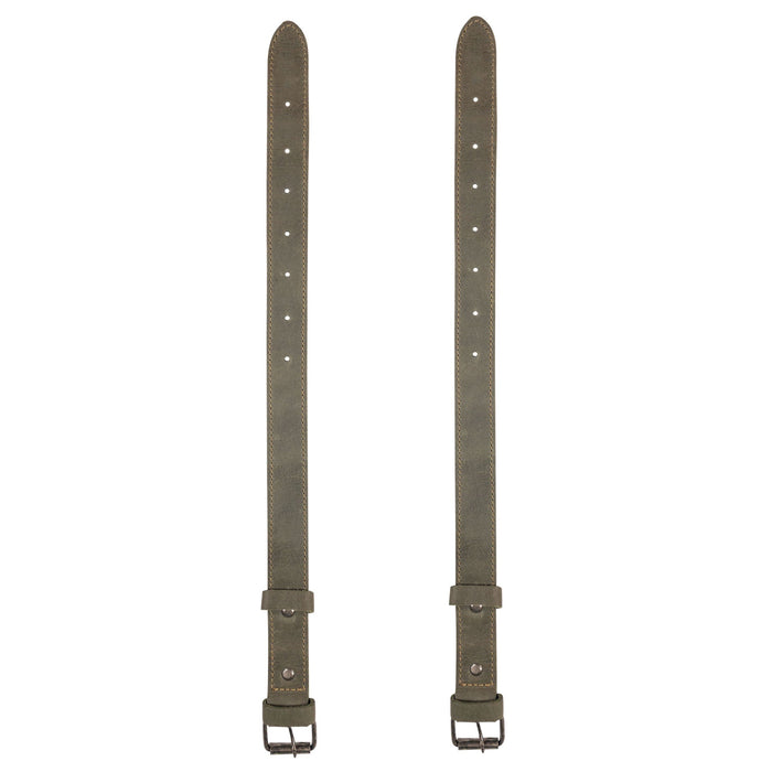 Bicycle Ankle Bands by Hide & Drink, depicting Rustic Bicycle Ankle Bands secured with a strong Brass Metal Buckle. These Adjustable Straps for Legs are made from durable Full Grain Leather, presenting perfect Vintage Gifts for Cyclists, handcrafted in La Antigua Guatemala.