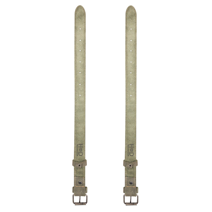 Bicycle Ankle Bands by Hide & Drink, featuring a versatile pair of Rustic Bicycle Ankle Bands with a solid Brass Metal Buckle. These Adjustable Straps for Legs made of Full Grain Leather make great Vintage Gifts for Cyclists, artisanally produced in La Antigua Guatemala.