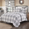 Black Plaid King Coverlet 97x110 - The Village Country Store