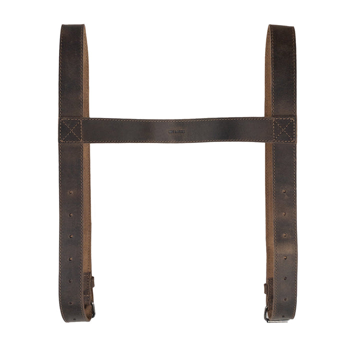 Hide & Drink's sophisticated Blanket Carrier, featuring sturdy adjustable straps and made from Full Grain Leather, a essential for camping, emphasizing handmade craftsmanship from La Antigua Guatemala & Oaxaca Mexico.