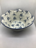 Blue Velvet Wavy Edge Bowl 12"