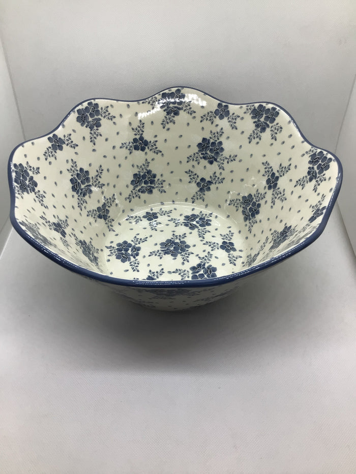 Blue Velvet Wavy Edge Bowl 12"