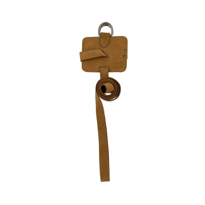 Illustration of the Hide & Drink Book Strap Carrier with specifications showcased, highlighting its sturdy design. This Full Grain Leather accessory is artisan-crafted in La Antigua Guatemala, perfect for passionate readers.