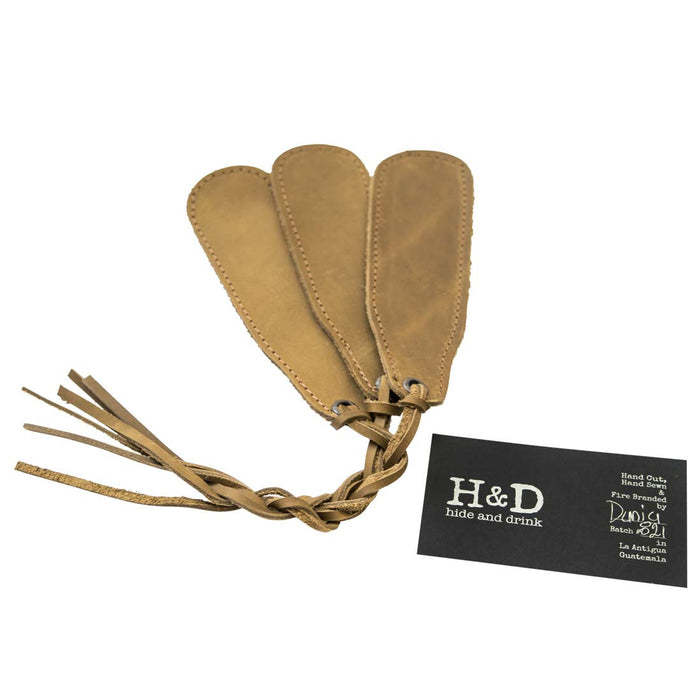 Hide & Drink Bookmark (3-Pack) made of high-quality full grain leather, a perfect gift for book lovers and page turners. This artisan creation is crafted in small batches in La Antigua Guatemala.