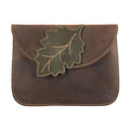 Card Wallet Leaves Design - Stockyard X 'The Leather Store'