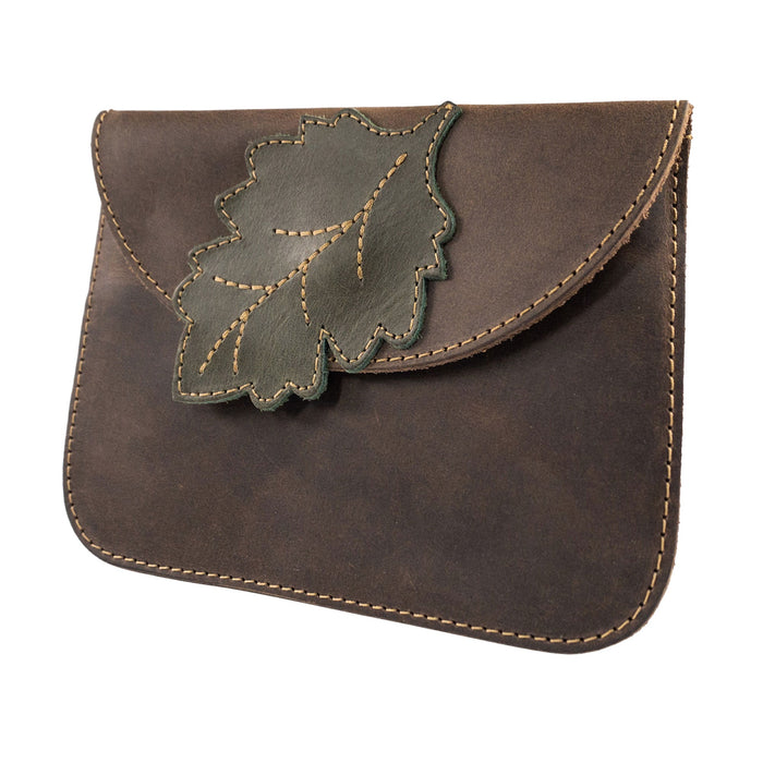 Card Wallet Leaves Design - Stockyard X 'The Leather Store'