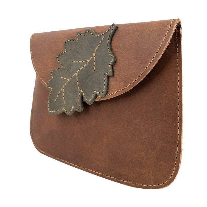 Card Wallet Leaves Design - Stockyard X 'The Leather Store'