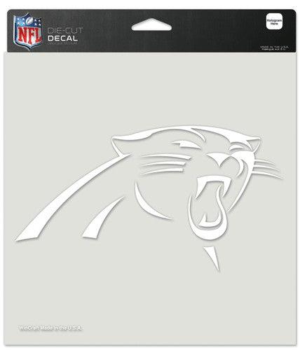 Carolina Panthers Decal 8x8 Die Cut White - Team Fan Cave