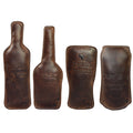 Chew Toy for Dogs Drinking Theme by Hide & Drink showcases four unique leather drink-themed chew toys for dogs, perfect for playful pups. This set features Dog Chew Toys (4 Pieces) / Drinks Chew Toy for Dogs made from durable full grain leather. Each toy is carefully crafted in small batch production, hand cut, hand sewn, and fire branded by artisans in La Antigua Guatemala & Oaxaca Mexico.