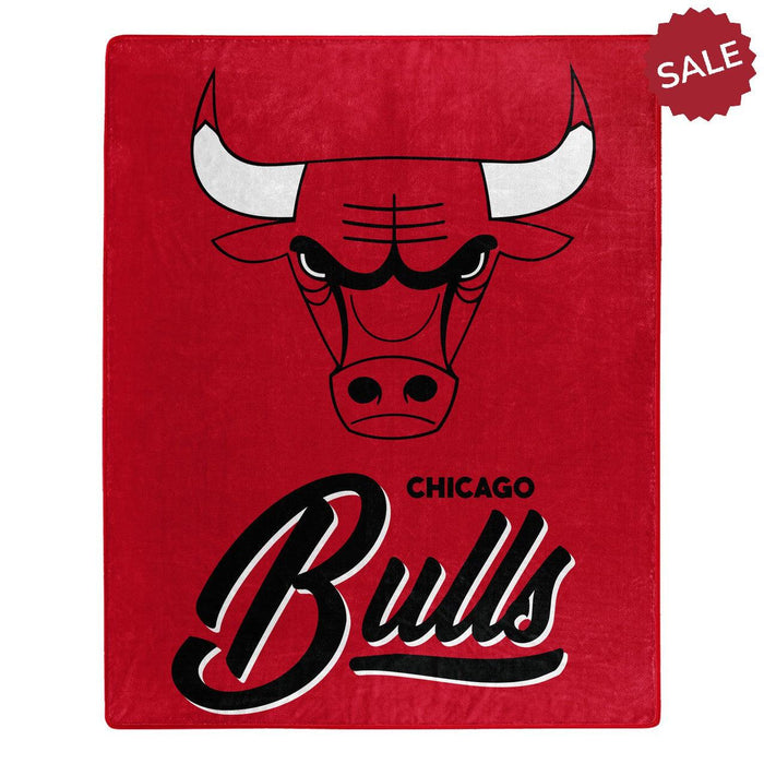 Chicago Bulls Blanket 50x60 Raschel Signature Design