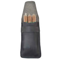 Hide & Drink Cigar Holder displaying three cigars in a slim, full grain leather case. This classic all-purpose holder is perfect for those seeking a rustic portable bag, handmade by artisans in La Antigua Guatemala with a commitment to small batch quality and hand sewn techniques.