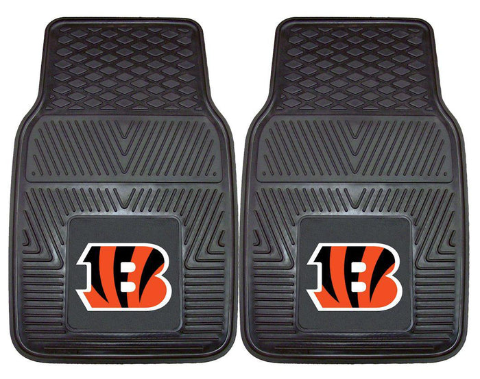 Cincinnati Bengals Car Mats Heavy Duty 2 Piece Vinyl - Team Fan Cave