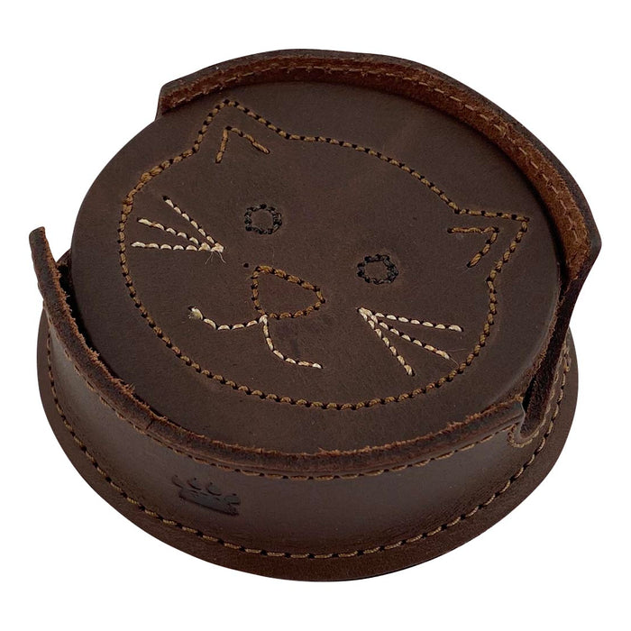 Circular Cat Coasters - Stockyard X 'The Leather Store'