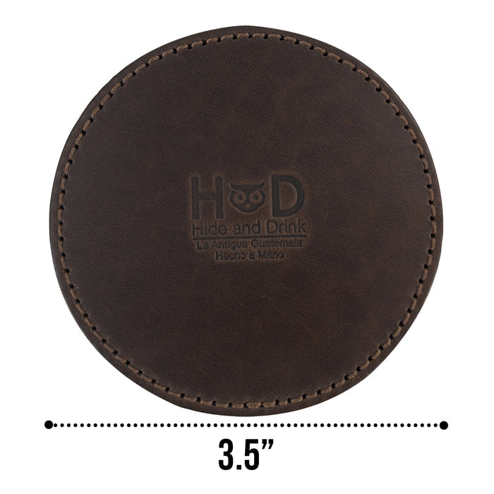 Circular Set of 6 Coasters for Drinks - Stockyard X 'The Leather Store'