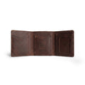 Inside of the Classic Trifold Wallet by Hide & Drink, featuring soft Full Grain Leather with a card slot. This wallet exemplifies Hand Cut and Hand Sewn craftsmanship from skilled artisans in La Antigua Guatemala & Oaxaca, Mexico.
