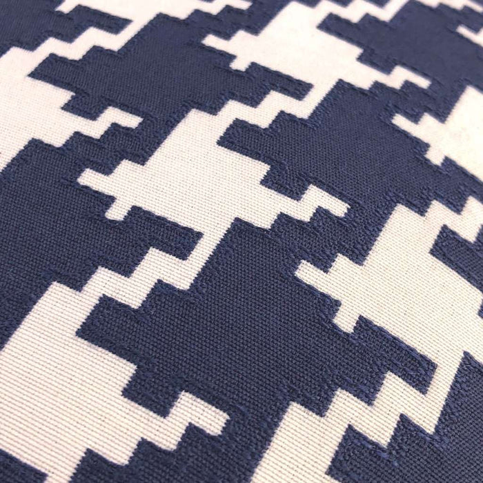 Navy Blue & White Houndstooth Pillow Cover Cushion Pillow Case Euro Sham 16x16 18x18 20x20 22x22 24x24 26x26 28x28 Lumbar Pillow 12x18 12x20 12x24 14x20 16x26 by Aloriam