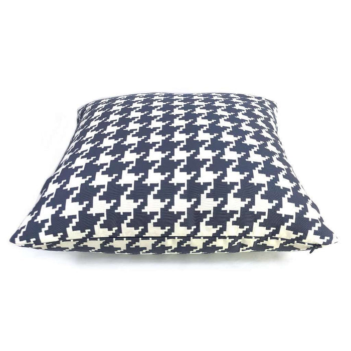 Navy Blue & White Houndstooth Pillow Cover Cushion Pillow Case Euro Sham 16x16 18x18 20x20 22x22 24x24 26x26 28x28 Lumbar Pillow 12x18 12x20 12x24 14x20 16x26 by Aloriam