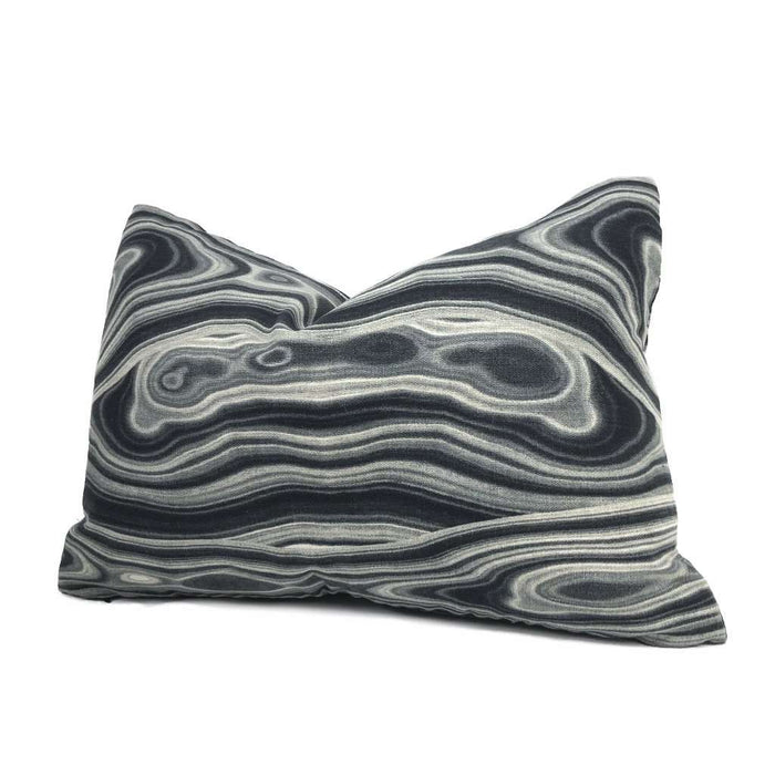 Robert Allen Black Gray White Abstract Geology Pattern Decorative Throw Pillow Cover Cushion Pillow Case Euro Sham 16x16 18x18 20x20 22x22 24x24 26x26 28x28 Lumbar Pillow 12x18 12x20 12x24 14x20 16x26 by Aloriam
