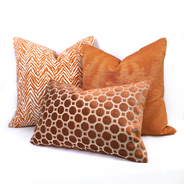 Tigra Orange White Animal Print Pillow Case Euro Sham 24x24 26x26 28x28