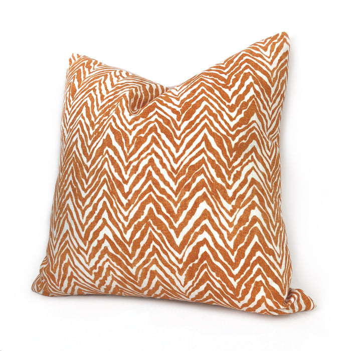 (CLEARANCE) Tigra Orange White Animal Print Pillow Cover