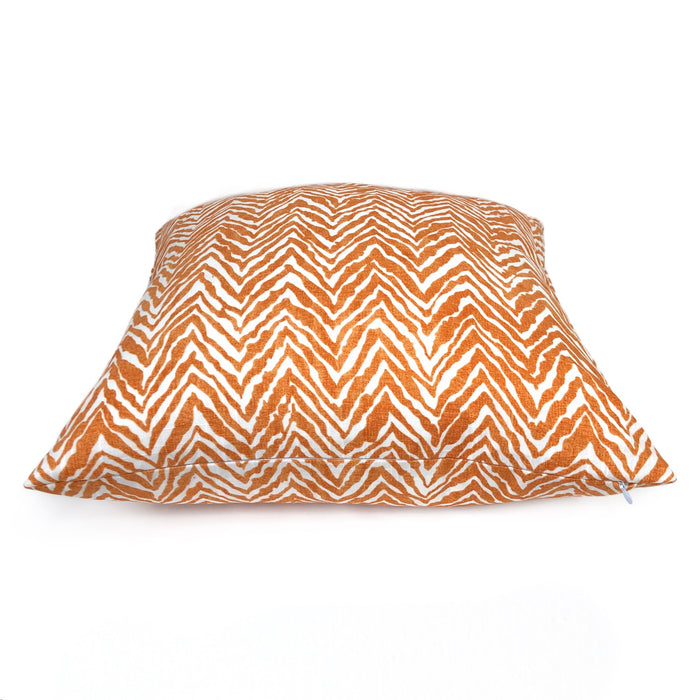 (CLEARANCE) Tigra Orange White Animal Print Pillow Cover