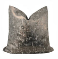 Zazie Luxe Metallic Copper & Gray Velvet Pillow Cover - Aloriam